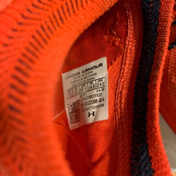 Under Armour Project Rock 2 Blood Orange Halo Grey (Women's) size 7.5 - Picture 4 of 8